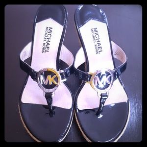 Michael Kors Thong Wedge Sandals